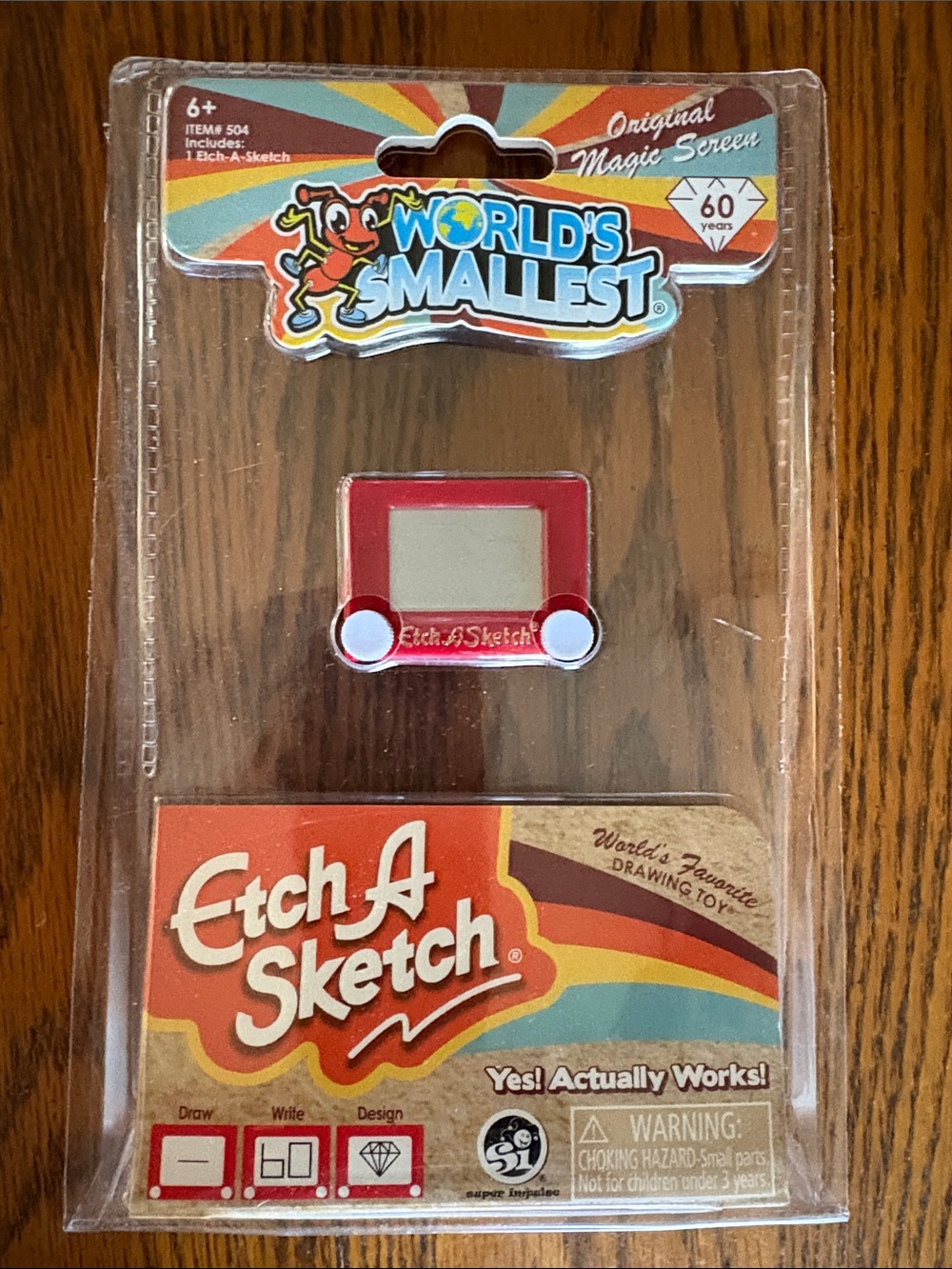 🆕 World’s Smallest Etch A Sketch Original Magic Screen - Really Works!